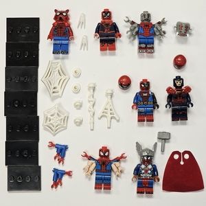 Lot of 7 Lego Compatible Various Spider-Man Minifigures Set 1